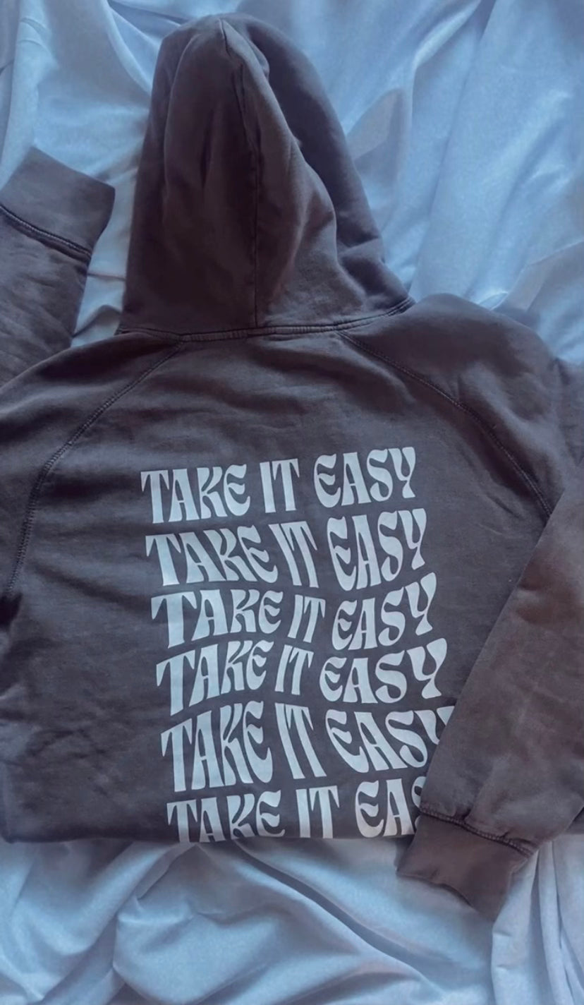 Take It Easy Hoodie—Vintage Wash Stone Lavender