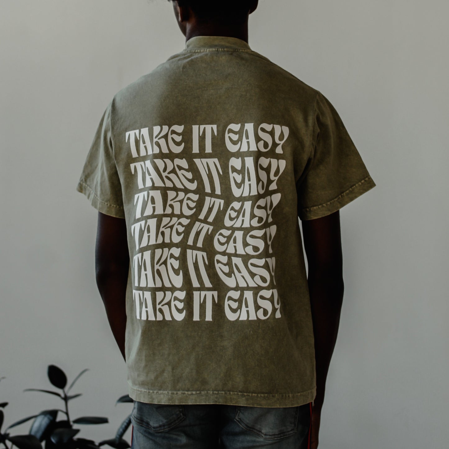 TAKE IT EASY (HEAVY WEIGHT) TEE--MINERAL WASH GREEN